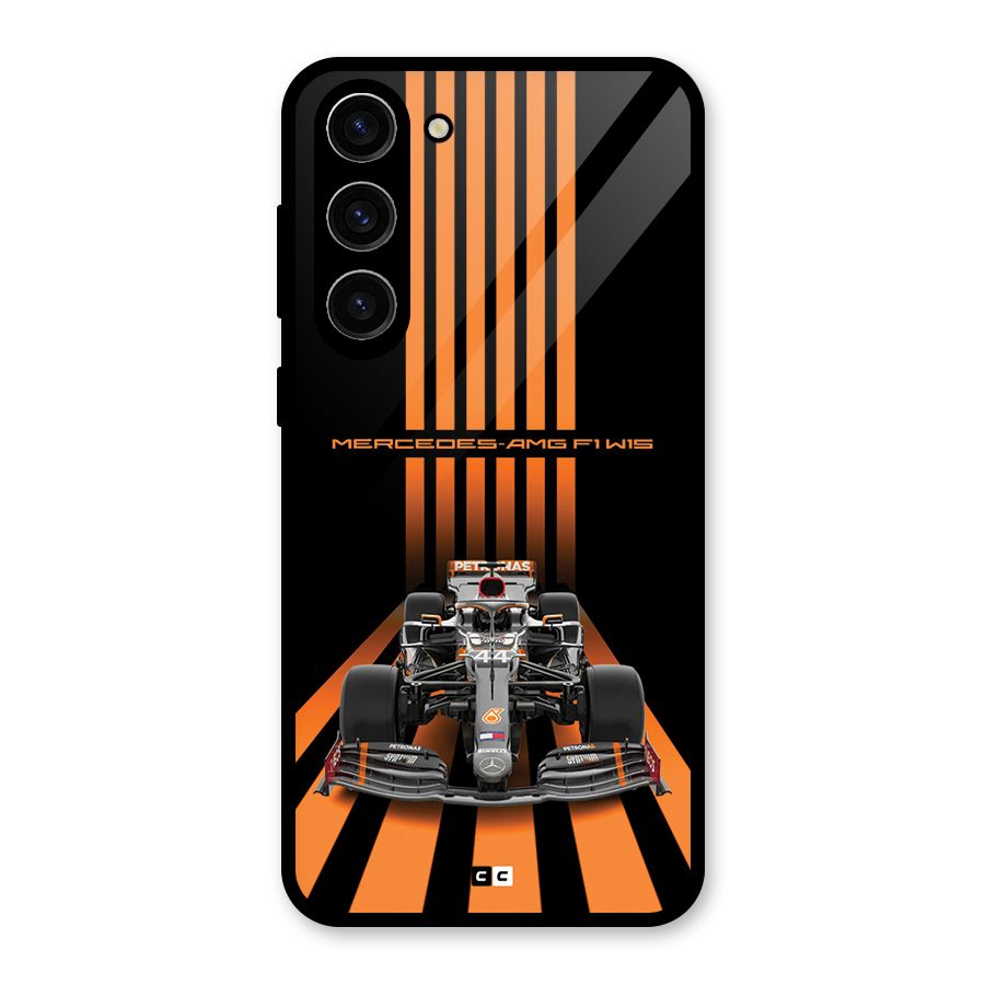 Supercar On Track Glass Back Case for Galaxy S23 Plus