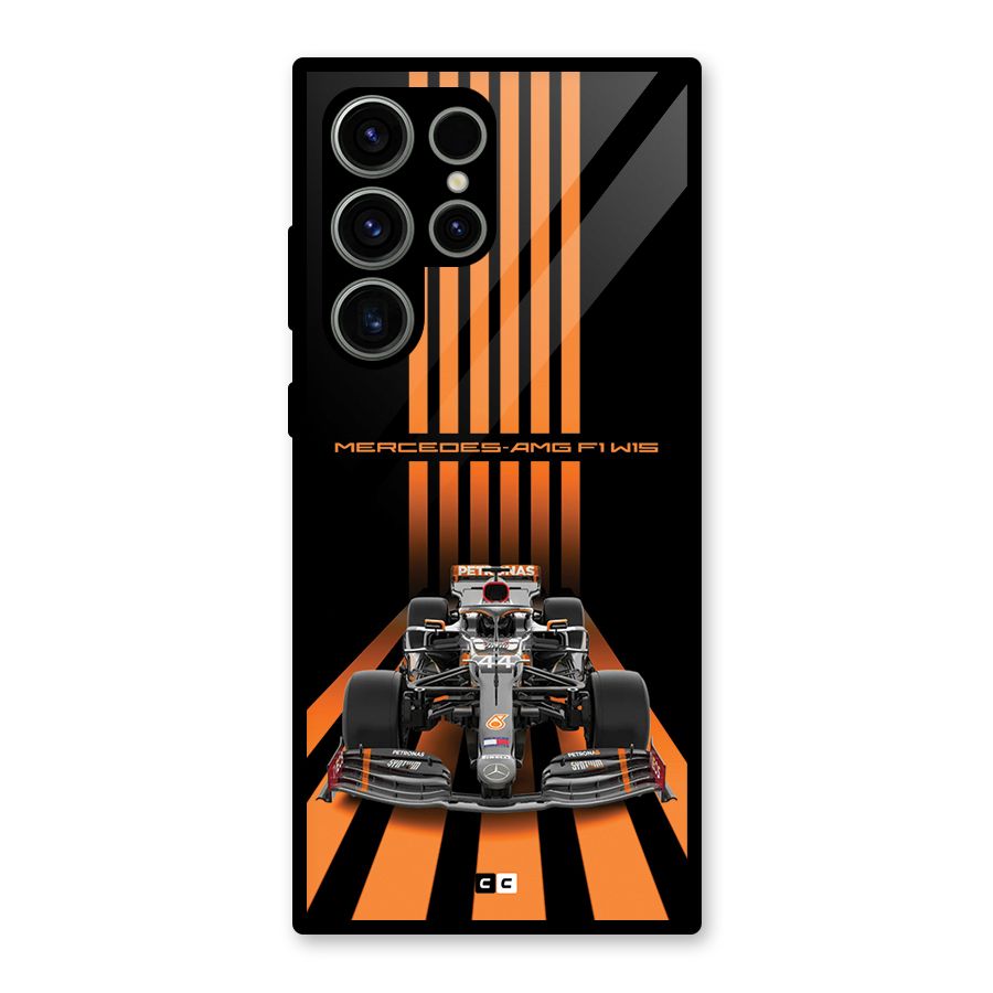 Supercar On Track Glass Back Case for Galaxy S23 Ultra