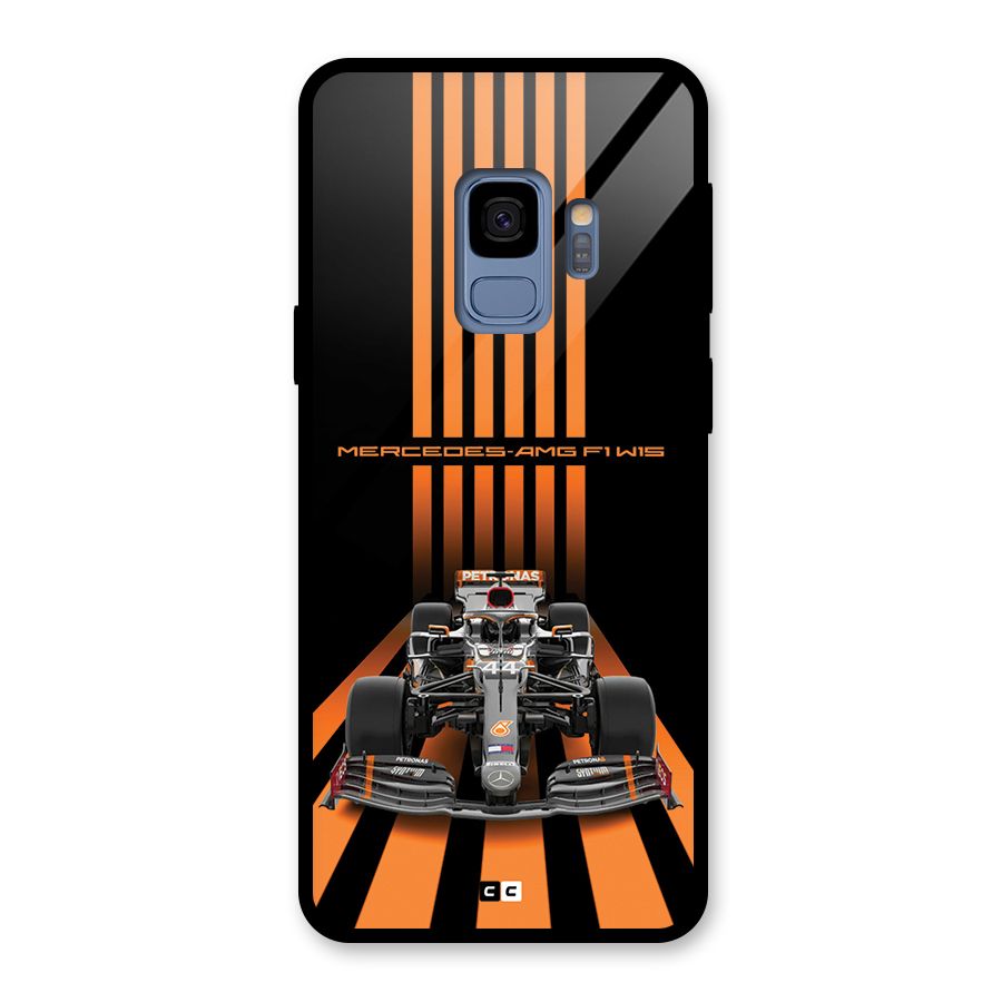 Supercar On Track Glass Back Case for Galaxy S9