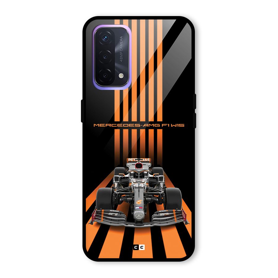 Supercar On Track Glass Back Case for Oppo A74 5G