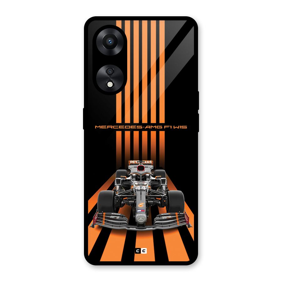 Supercar On Track Glass Back Case for Oppo A78