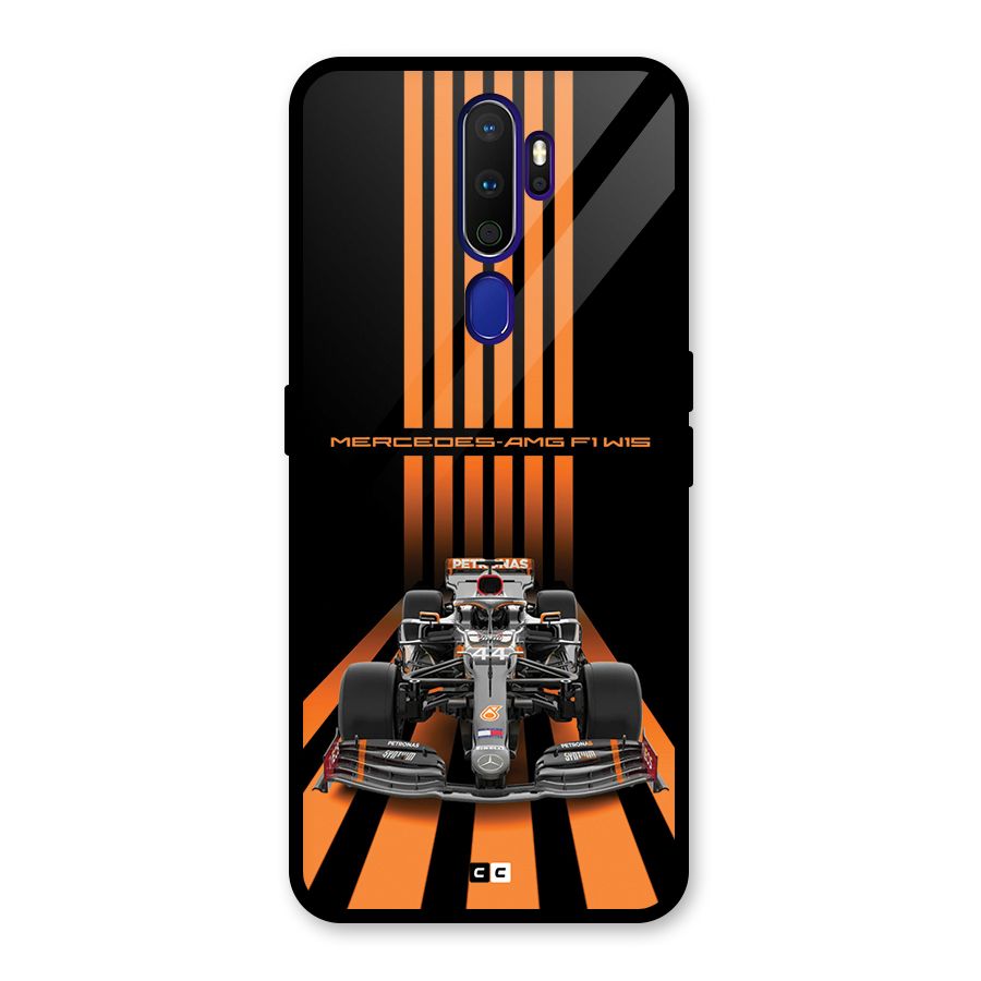 Supercar On Track Glass Back Case for Oppo A9 (2020)