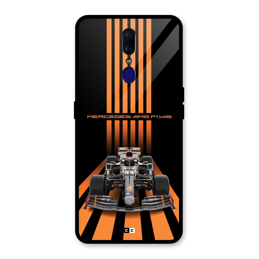 Supercar On Track Glass Back Case for Oppo F11