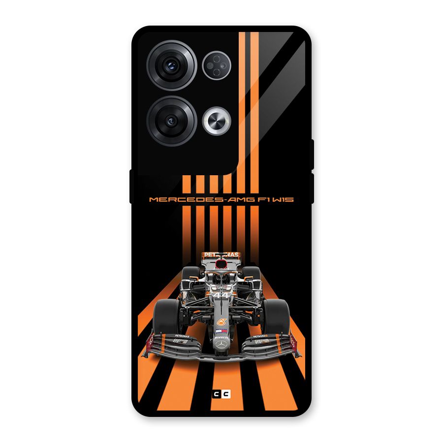 Supercar On Track Glass Back Case for Oppo Reno8 Pro 5G