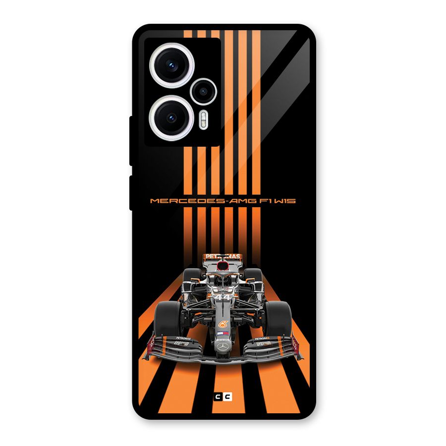 Supercar On Track Glass Back Case for Poco F5
