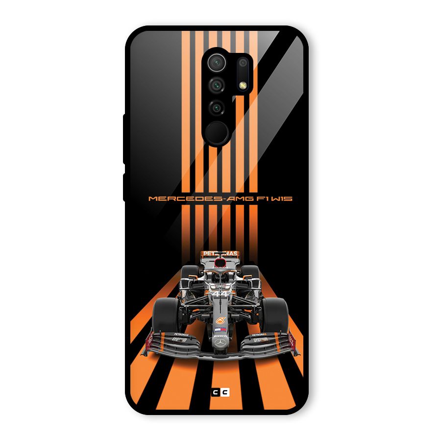 Supercar On Track Glass Back Case for Poco M2