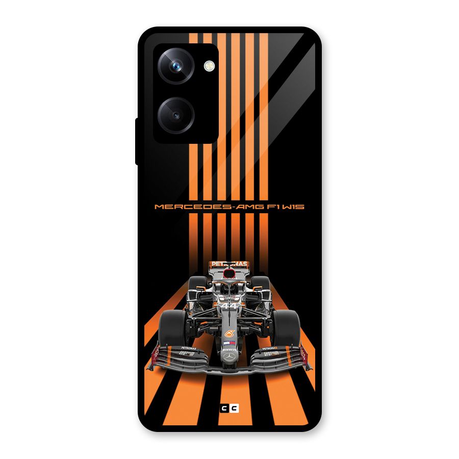 Supercar On Track Glass Back Case for Realme 10 Pro