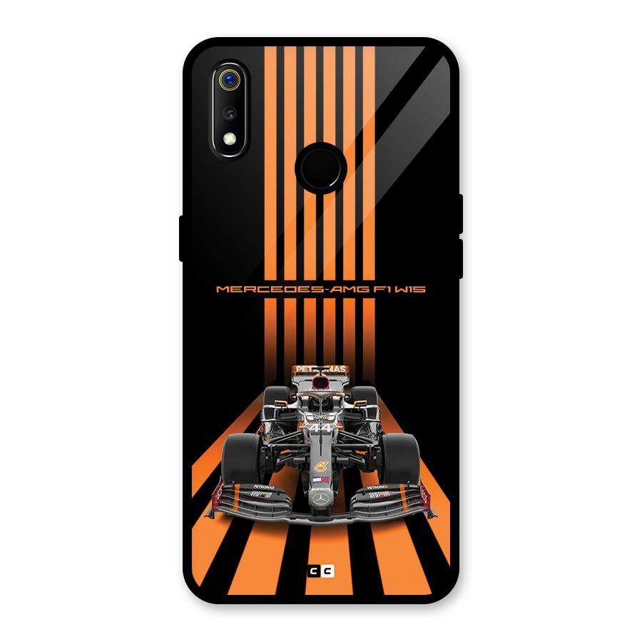 Supercar On Track Glass Back Case for Realme 3