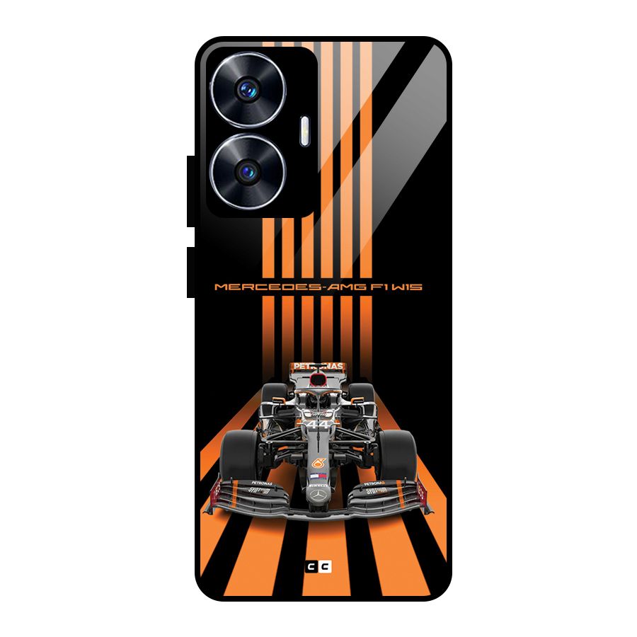 Supercar On Track Glass Back Case for Realme Narzo N55