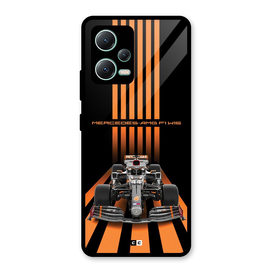 Supercar On Track Glass Back Case for Redmi Note 12 5G