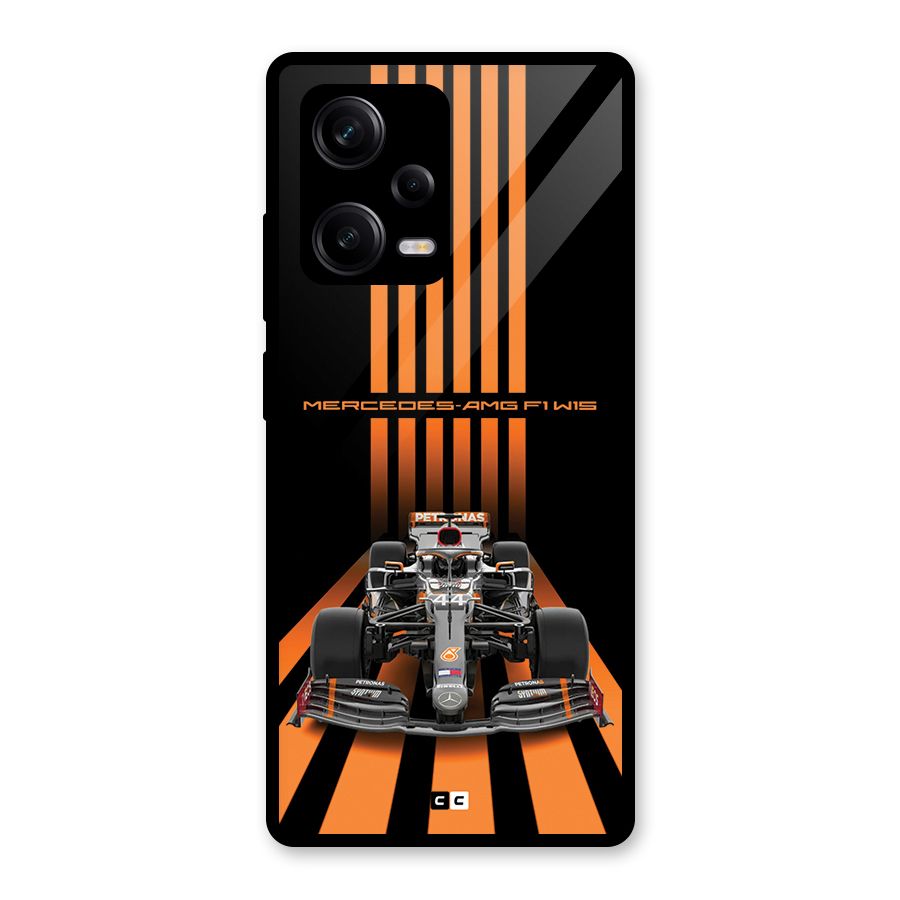 Supercar On Track Glass Back Case for Redmi Note 12 Pro