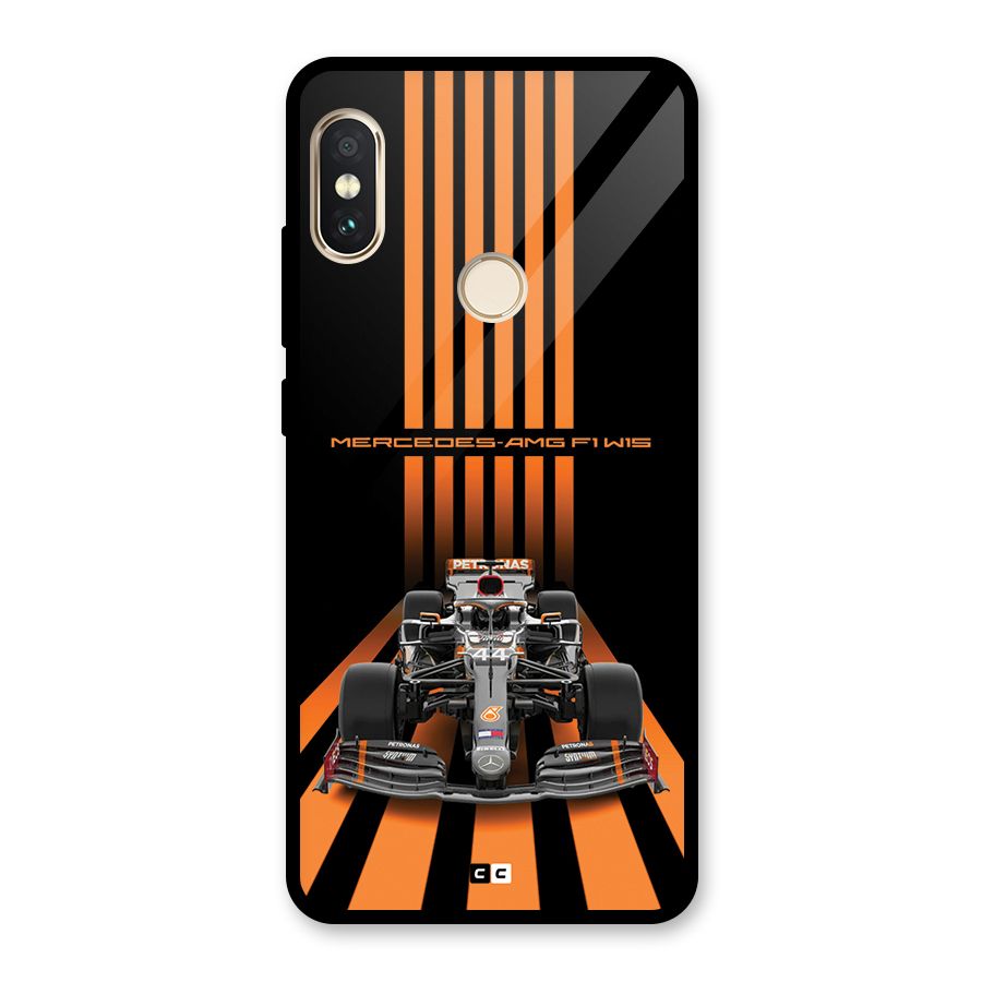 Supercar On Track Glass Back Case for Redmi Note 5 Pro