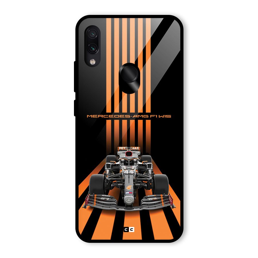 Supercar On Track Glass Back Case for Redmi Note 7S