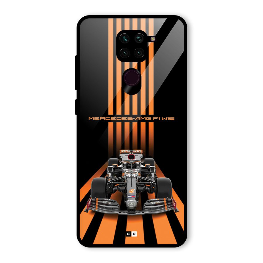Supercar On Track Glass Back Case for Redmi Note 9