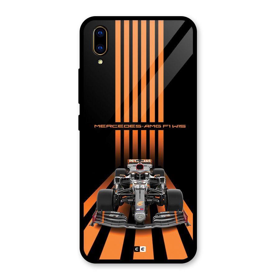 Supercar On Track Glass Back Case for Vivo V11 Pro