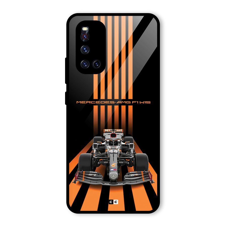 Supercar On Track Glass Back Case for Vivo V19