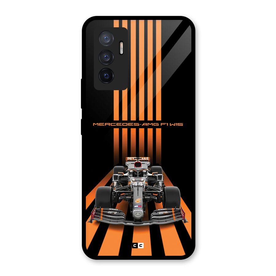 Supercar On Track Glass Back Case for Vivo V23e