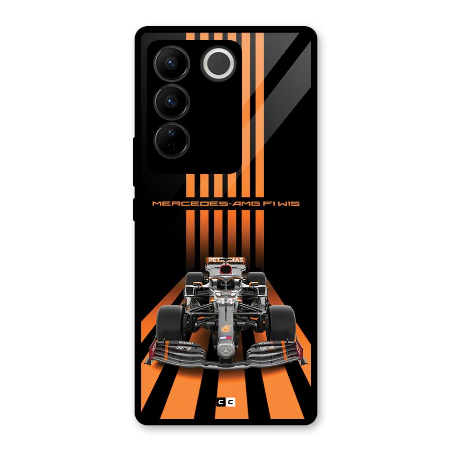 Supercar On Track Glass Back Case for Vivo V27