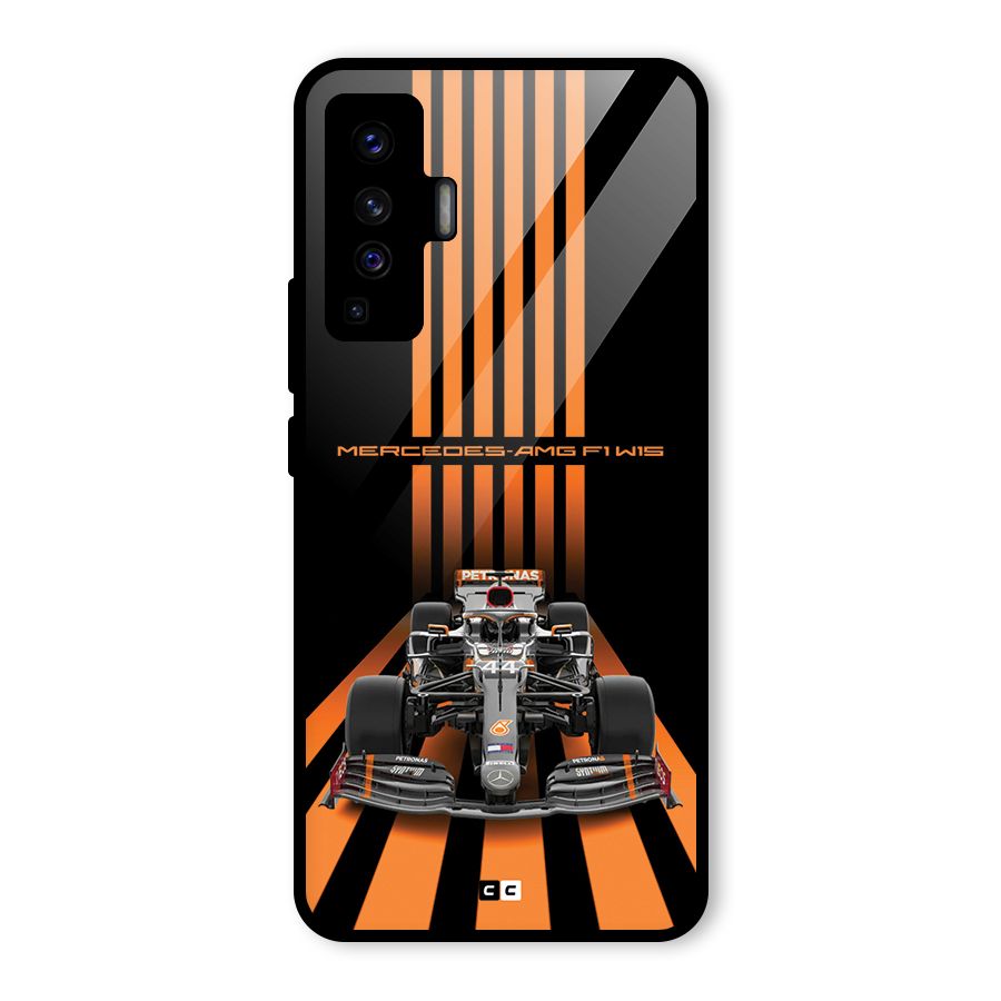 Supercar On Track Glass Back Case for Vivo X50