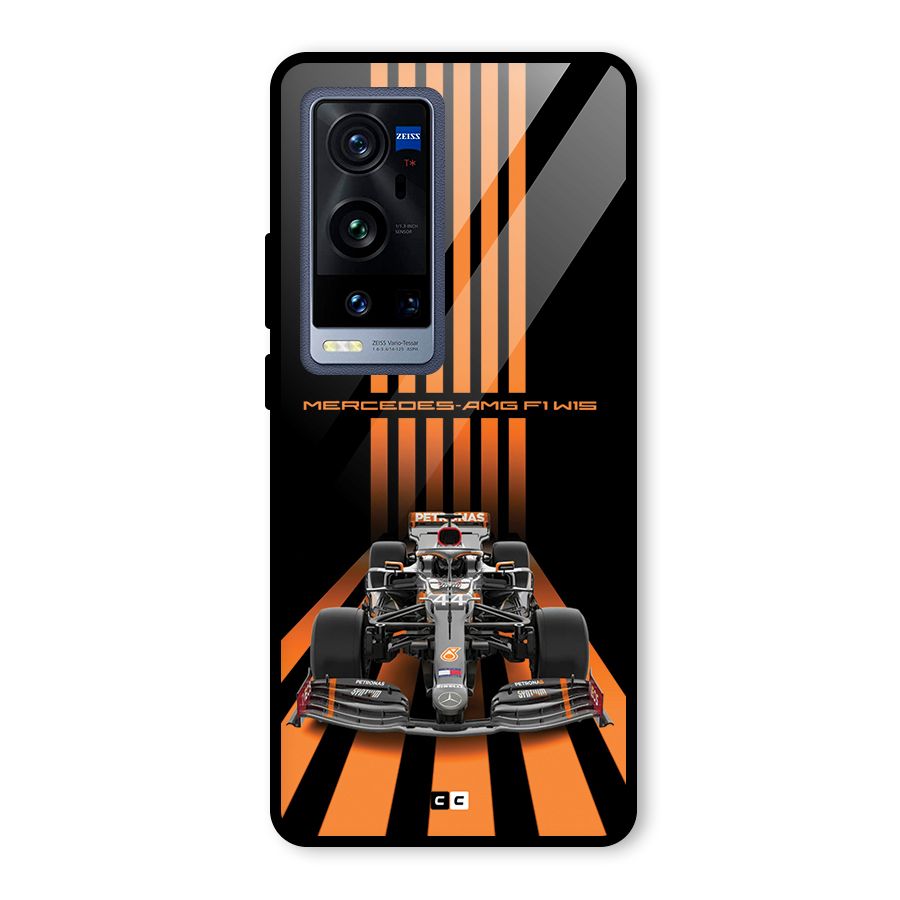 Supercar On Track Glass Back Case for Vivo X60 Pro Plus