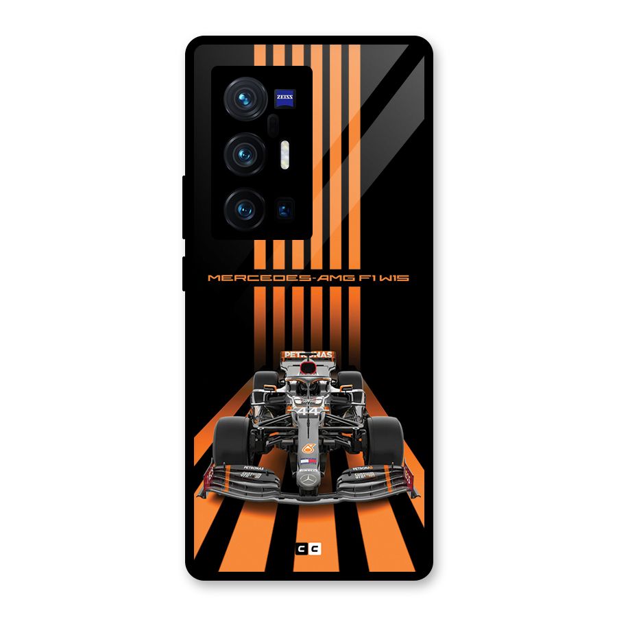Supercar On Track Glass Back Case for Vivo X70 Pro Plus