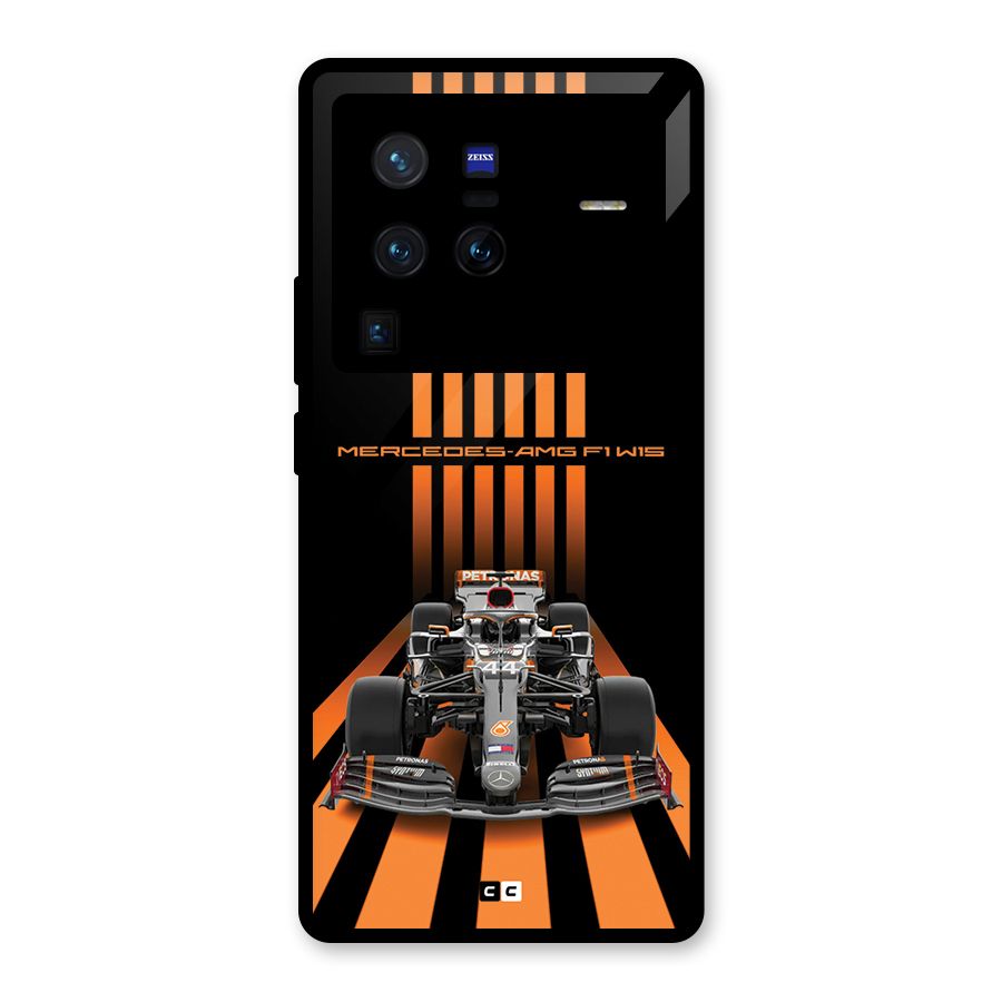 Supercar On Track Glass Back Case for Vivo X80 Pro