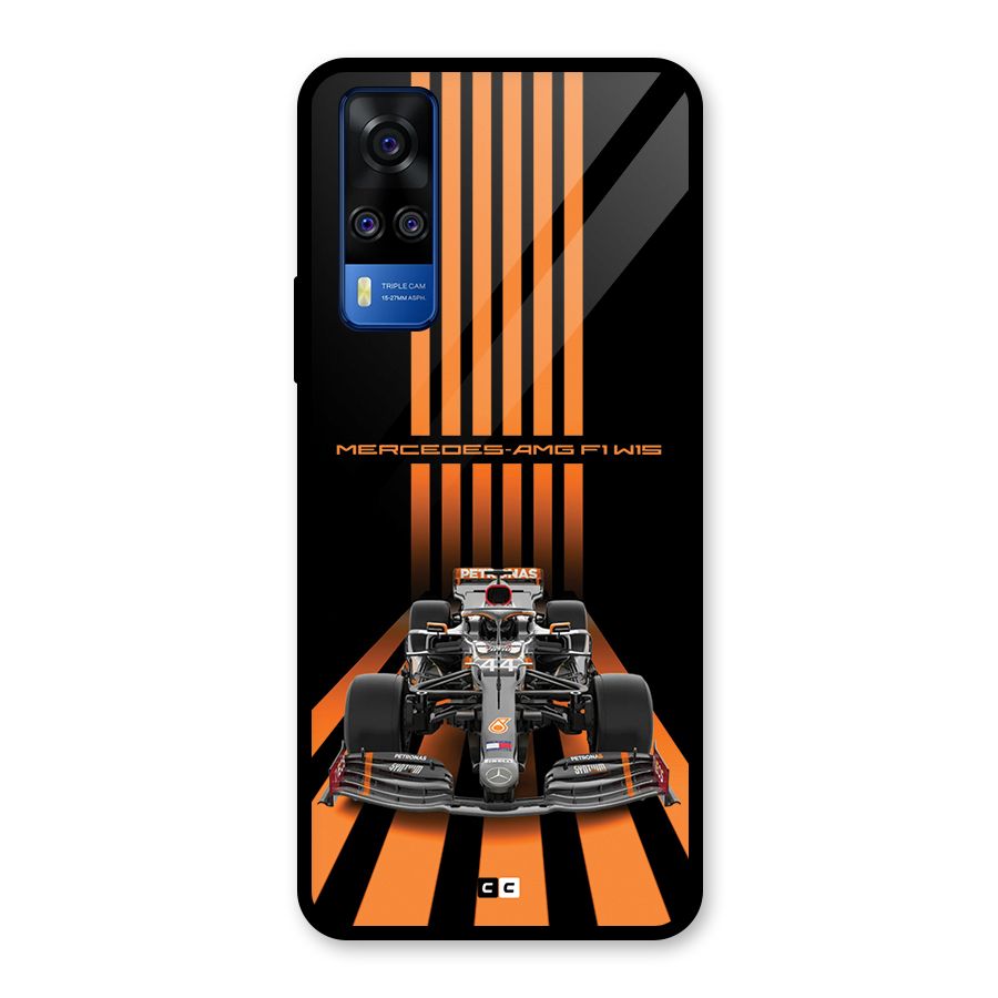 Supercar On Track Glass Back Case for Vivo Y31