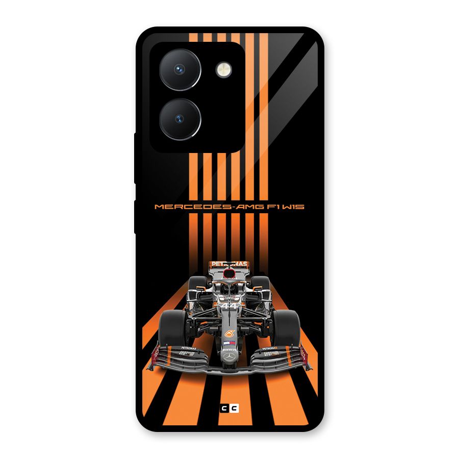 Supercar On Track Glass Back Case for Vivo Y36
