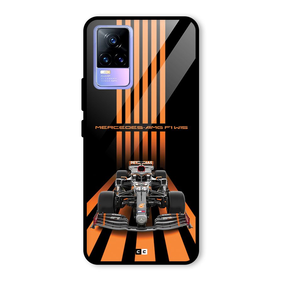 Supercar On Track Glass Back Case for Vivo Y73
