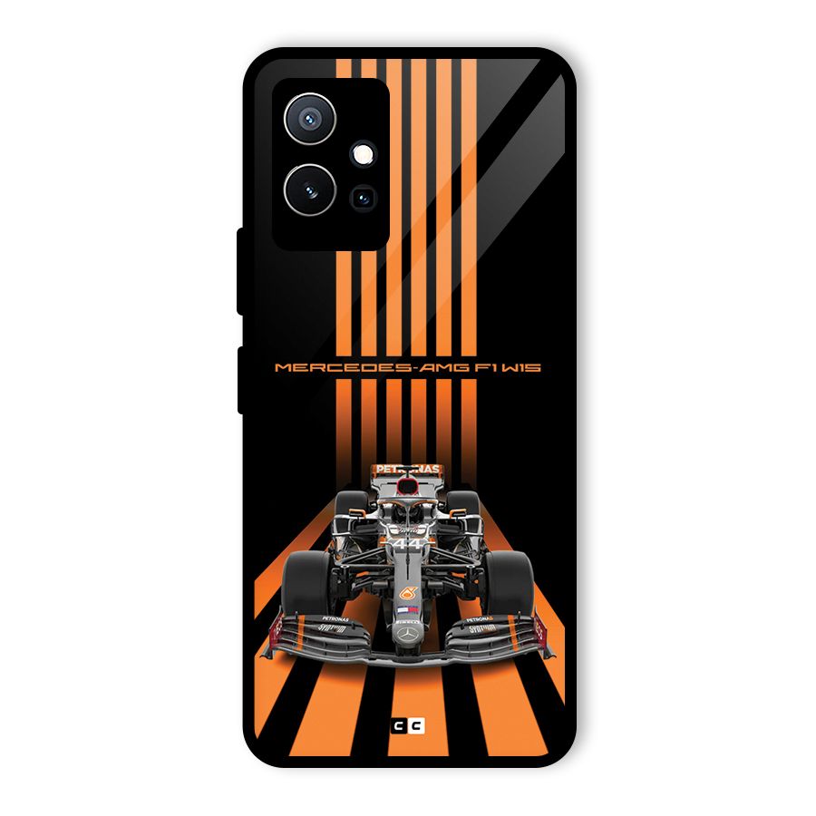 Supercar On Track Glass Back Case for Vivo Y75 5G