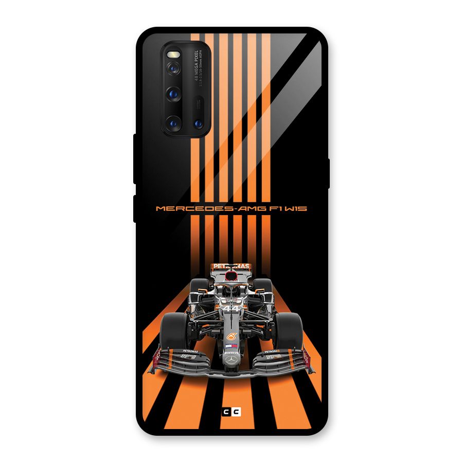 Supercar On Track Glass Back Case for Vivo iQOO 3