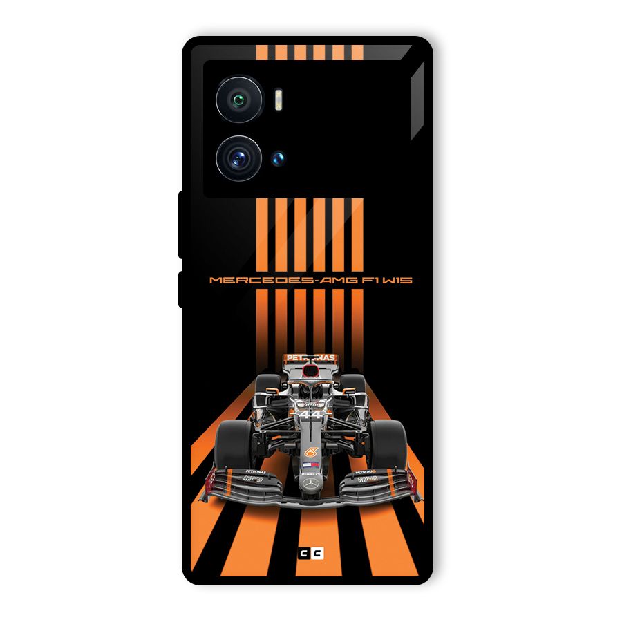 Supercar On Track Glass Back Case for Vivo iQOO 9 Pro
