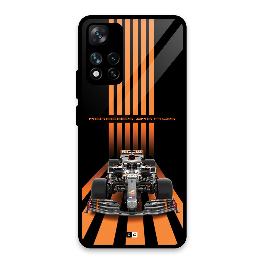Supercar On Track Glass Back Case for Xiaomi 11i HyperCharge 5G