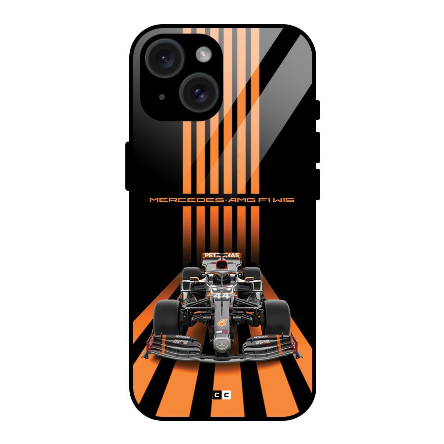 Supercar On Track Glass Back Case for iPhone 15