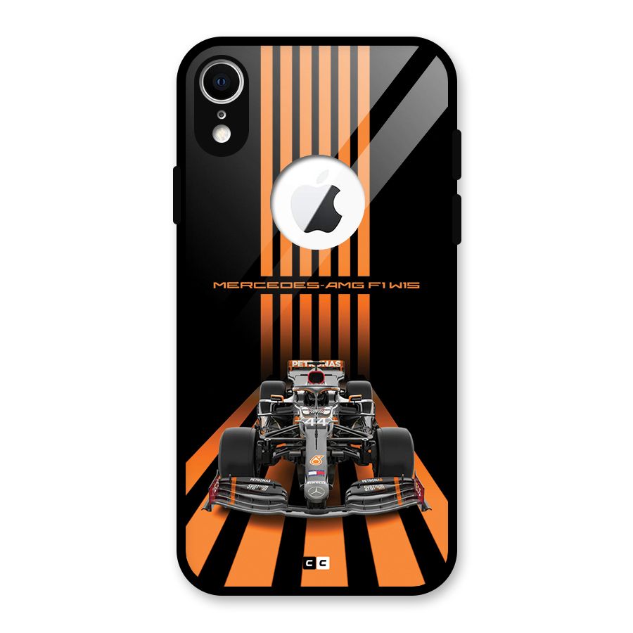 Supercar On Track Glass Back Case for iPhone XR Logo Cut
