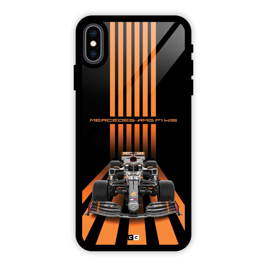 Supercar On Track Glass Back Case for iPhone XS Max
