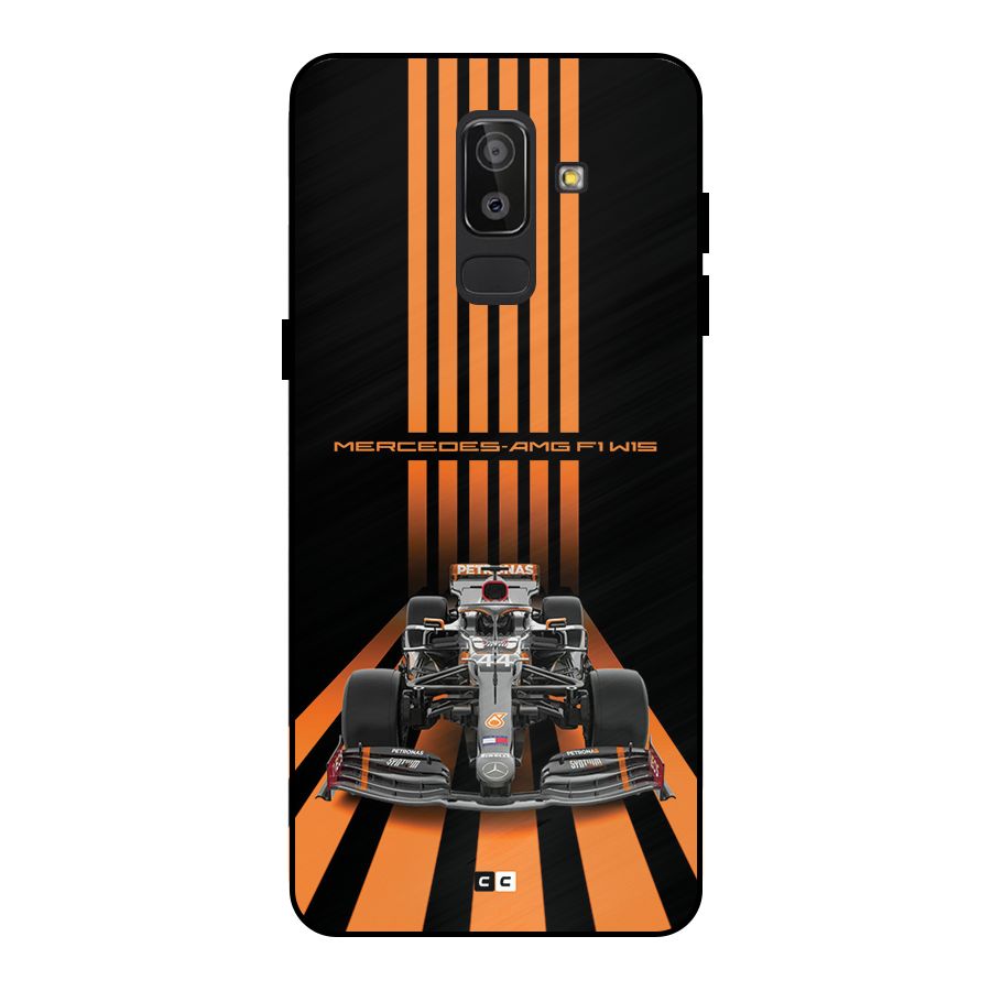 Supercar On Track Metal Back Case for Galaxy J8