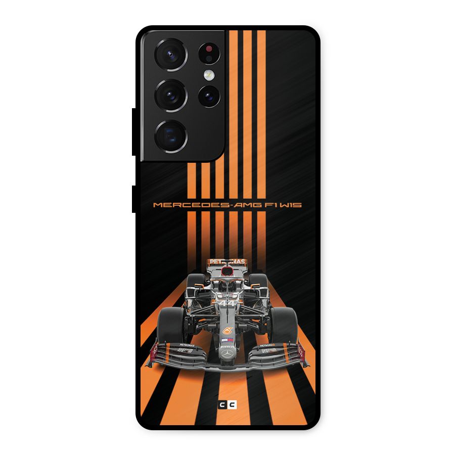 Supercar On Track Metal Back Case for Galaxy S21 Ultra 5G
