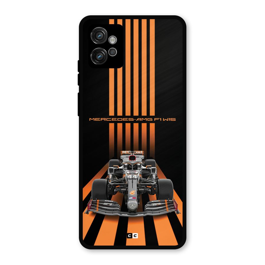 Supercar On Track Metal Back Case for Moto G32
