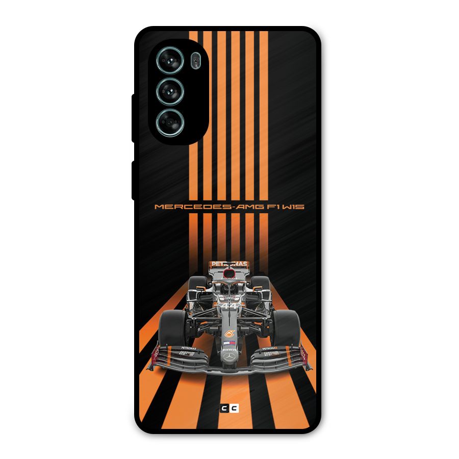 Supercar On Track Metal Back Case for Moto G62