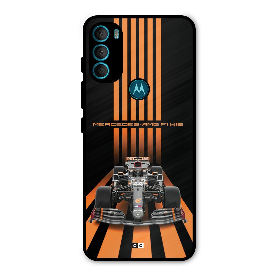 Supercar On Track Metal Back Case for Moto G71 5G