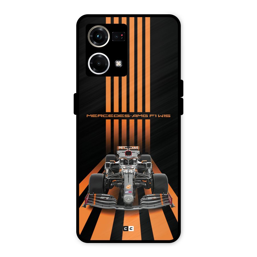 Supercar On Track Metal Back Case for Oppo F21 Pro 4G