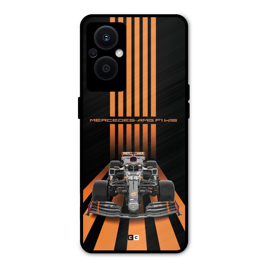Supercar On Track Metal Back Case for Oppo F21 Pro 5G