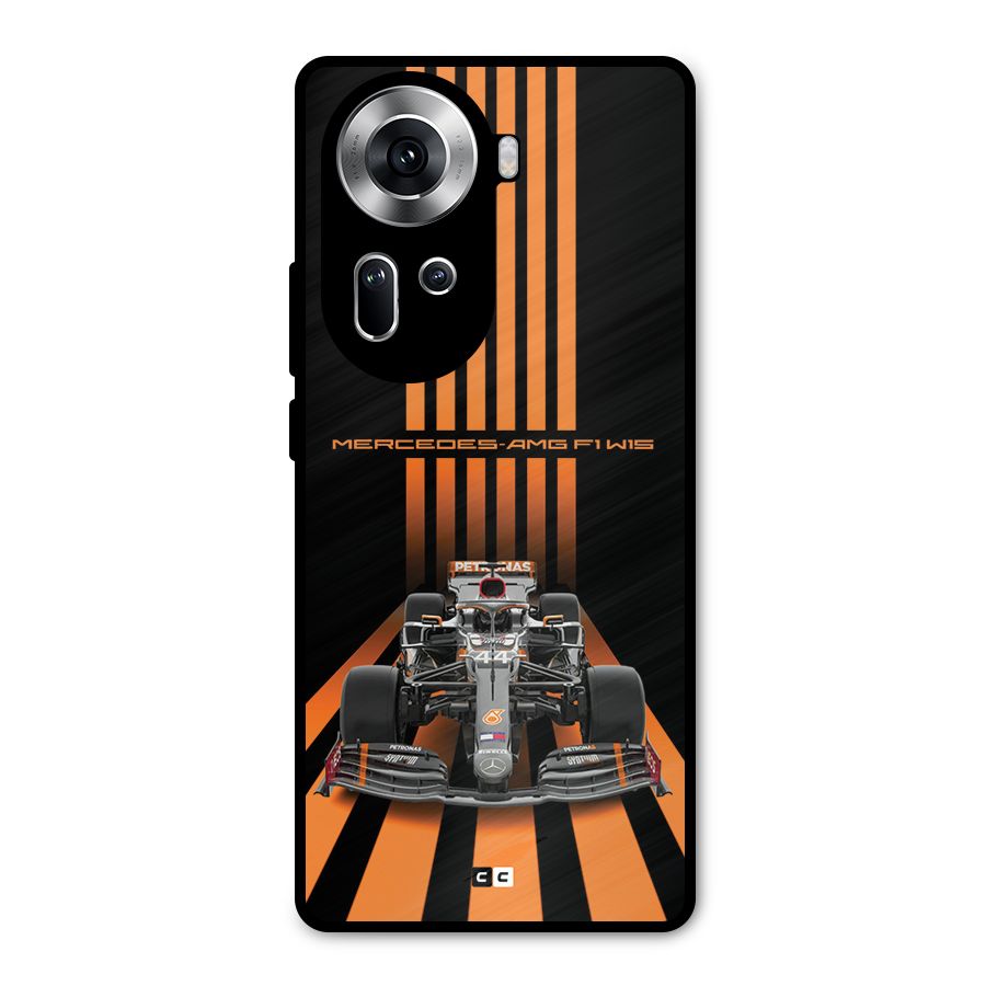 Supercar On Track Metal Back Case for Oppo Reno11 5G