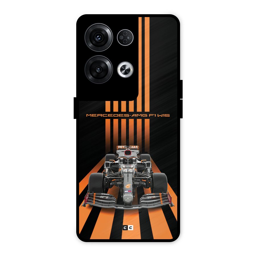Supercar On Track Metal Back Case for Oppo Reno8 Pro 5G