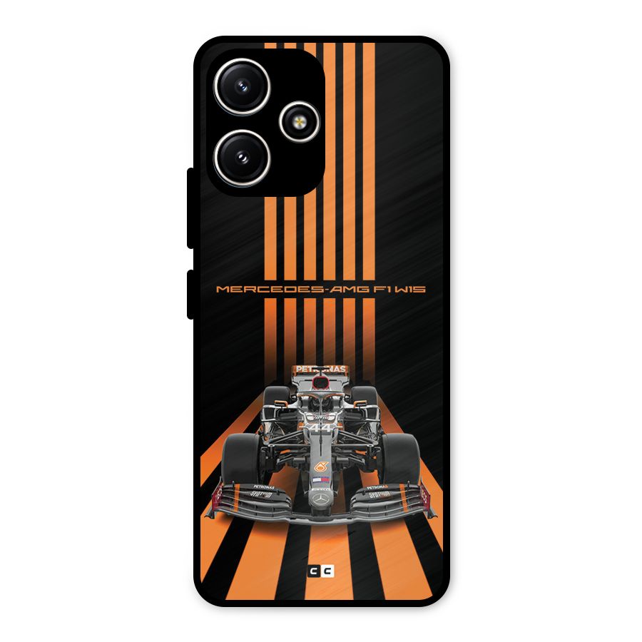 Supercar On Track Metal Back Case for Poco M6 Pro