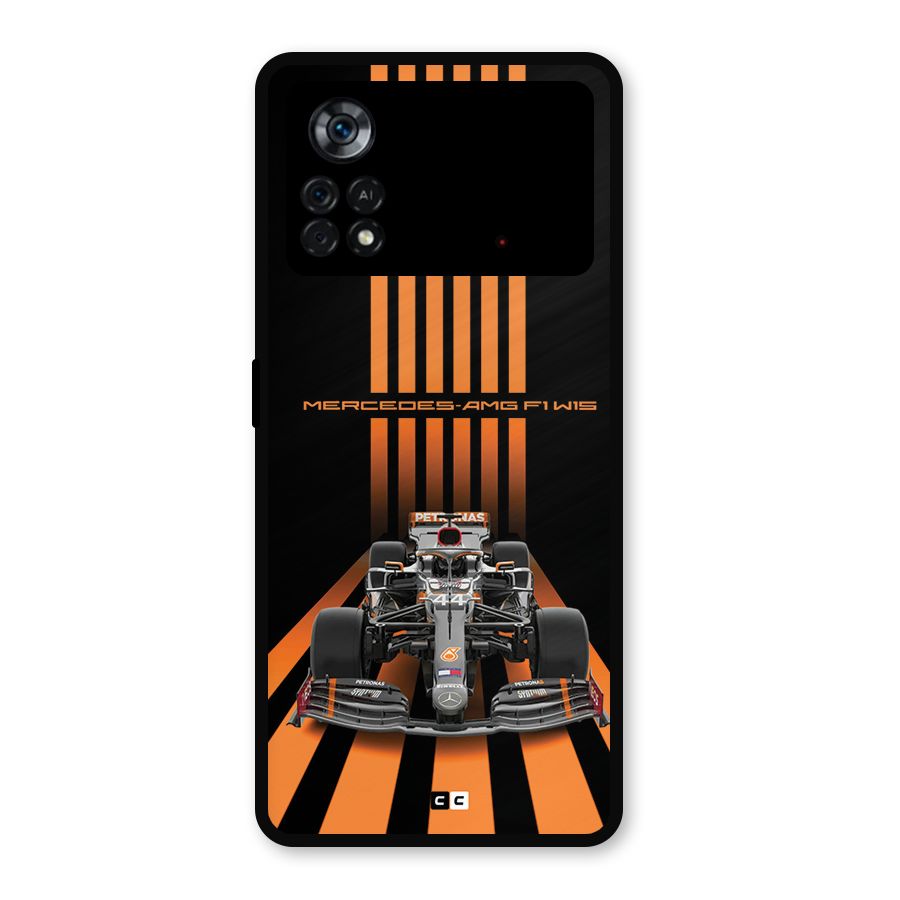 Supercar On Track Metal Back Case for Poco X4 Pro 5G