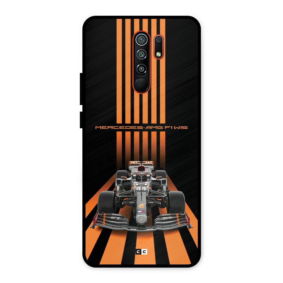Supercar On Track Metal Back Case for Redmi 9 Prime