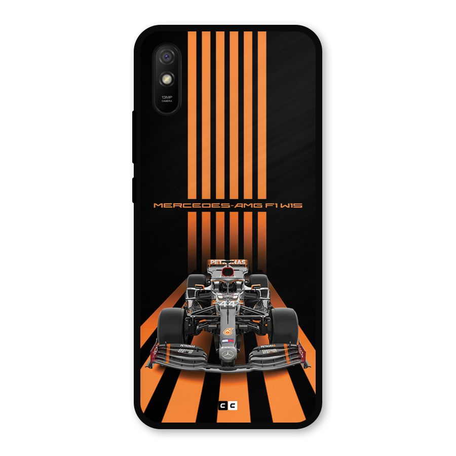 Supercar On Track Metal Back Case for Redmi 9a
