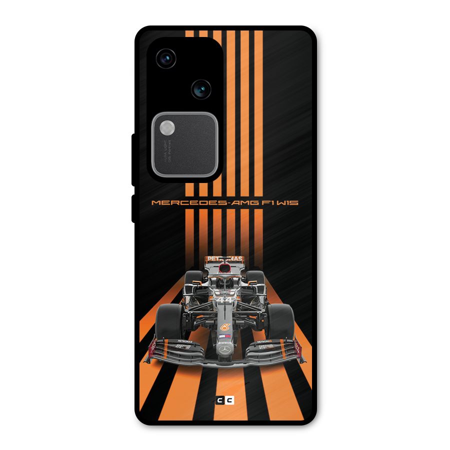 Supercar On Track Metal Back Case for Vivo V30 Pro